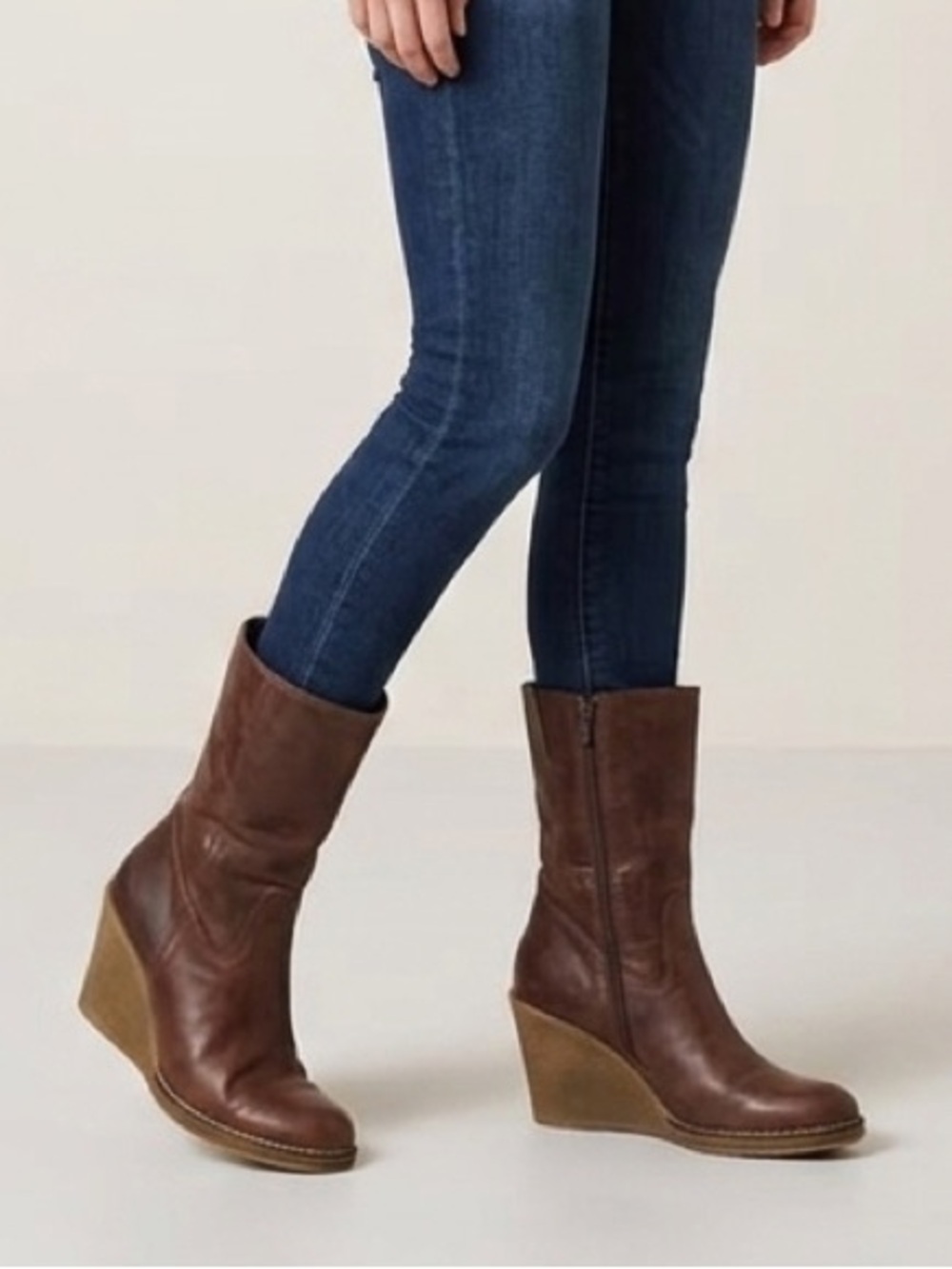 Browns Mid Calf Leather Boots